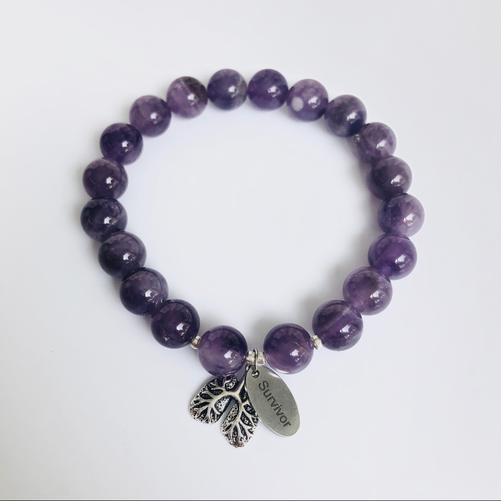 Gemstones | Amethyst Survivor Lung Virus Bracelets